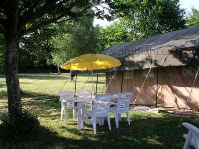 te koop in Frankrijk safaritent camping